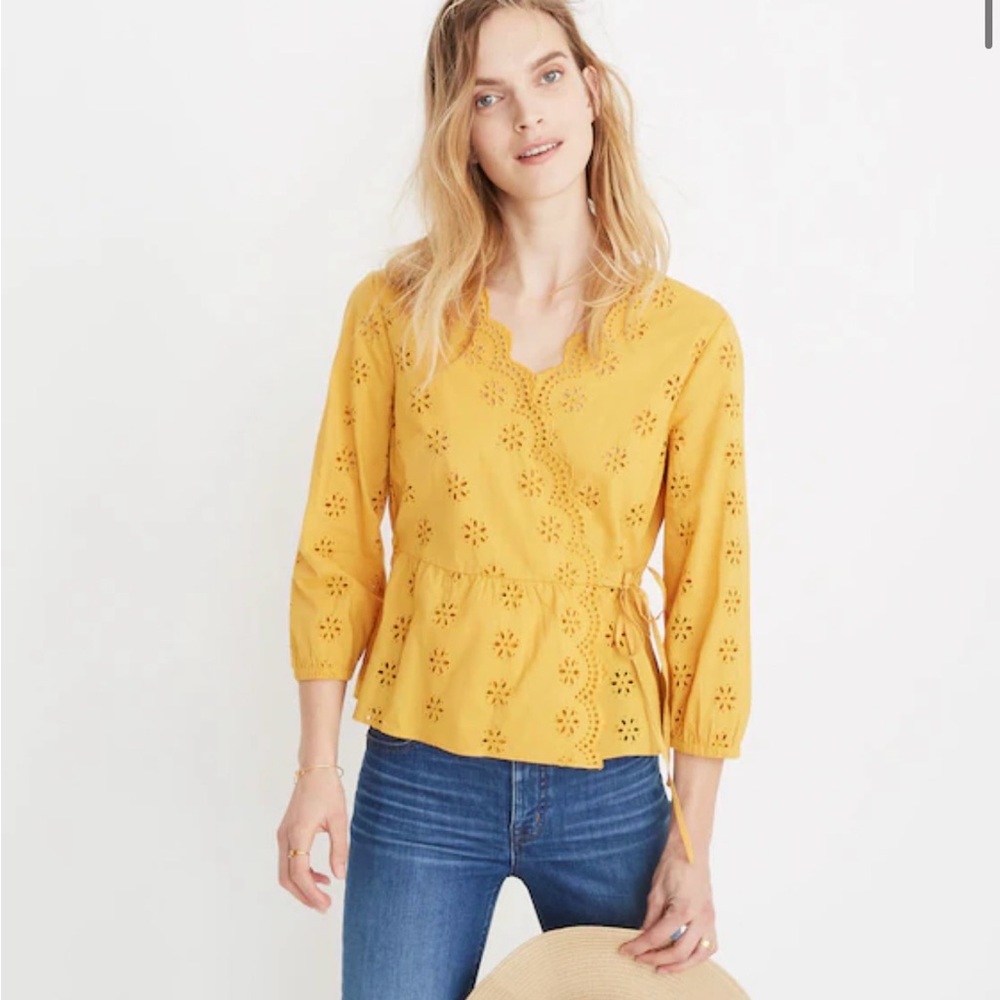 Madewell Black Eyelet Top - Picture 4 of 4